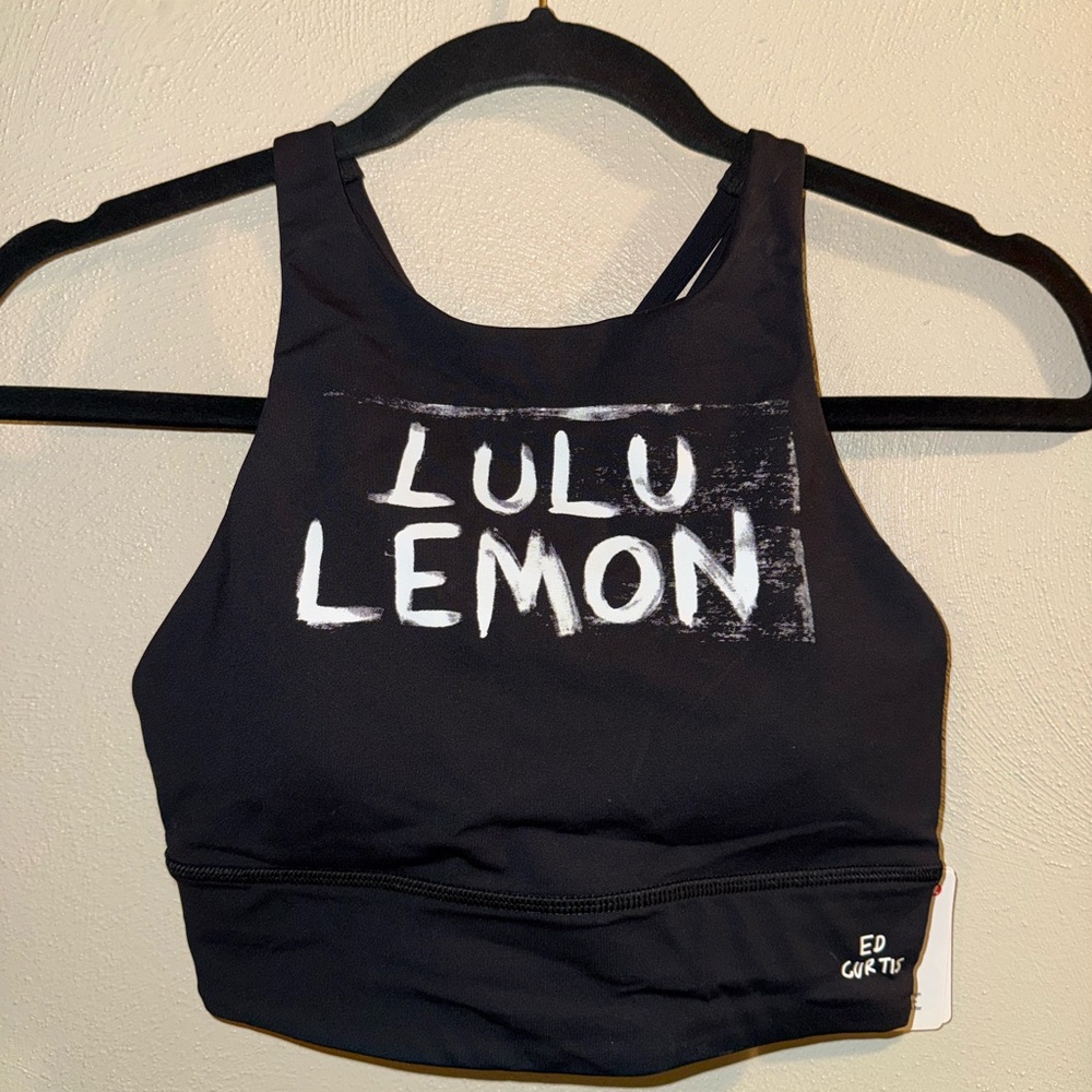NWT Lululemon Energy High-Neck Long-Line Bra Ed Curtis